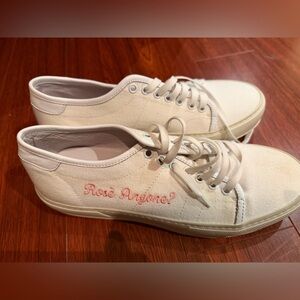 NWT Joshua White Canvas Sneakers size 40